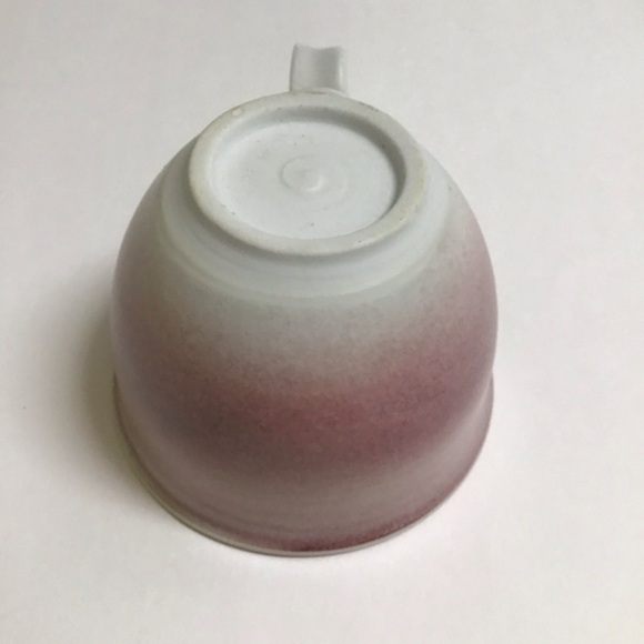 Studio Pottery Coffee Cup SIGNED Pink Green Blue 4β Handmade Handle Mod Teacup - Picture 14 of 15